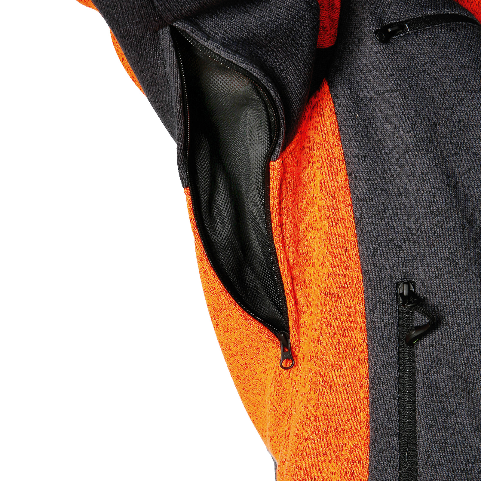 PSS X-treme Arctic Faserstrickjacke grau/orange – Bild 30