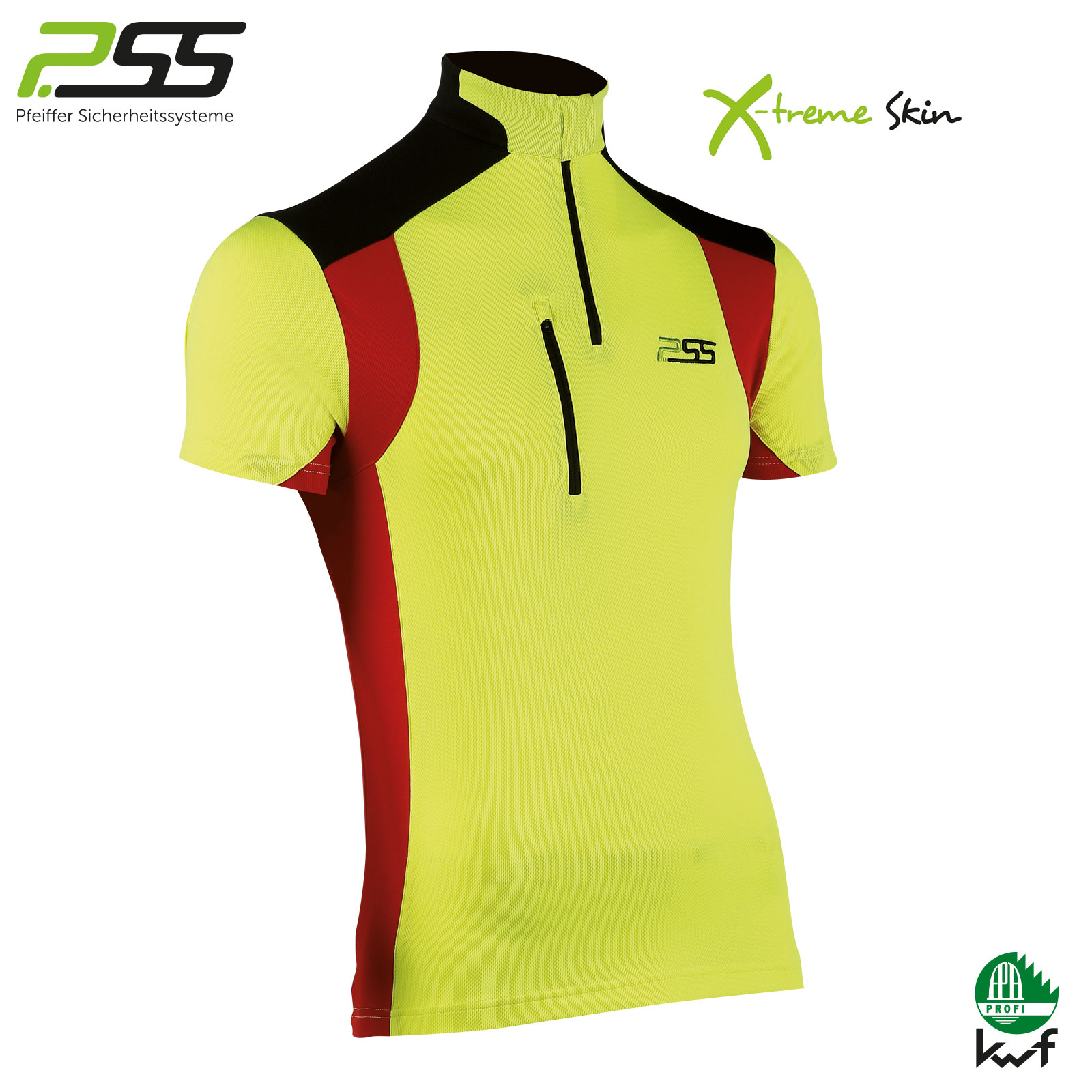 PSS X-treme Skin Kurzarm-Shirt gelb/rot – Bild 16